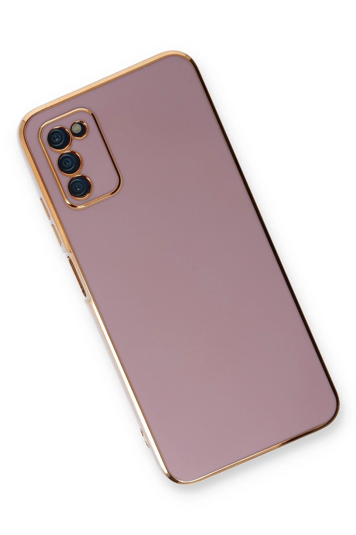 Newface Samsung Galaxy A03S Kılıf Volet Silikon - Mor