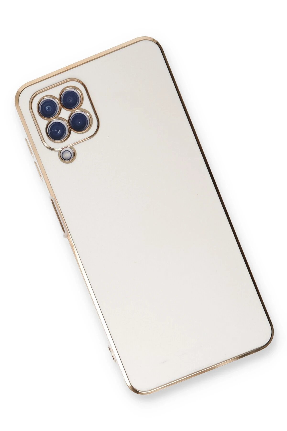 Newface Samsung Galaxy A22 Kılıf Volet Silikon - Beyaz