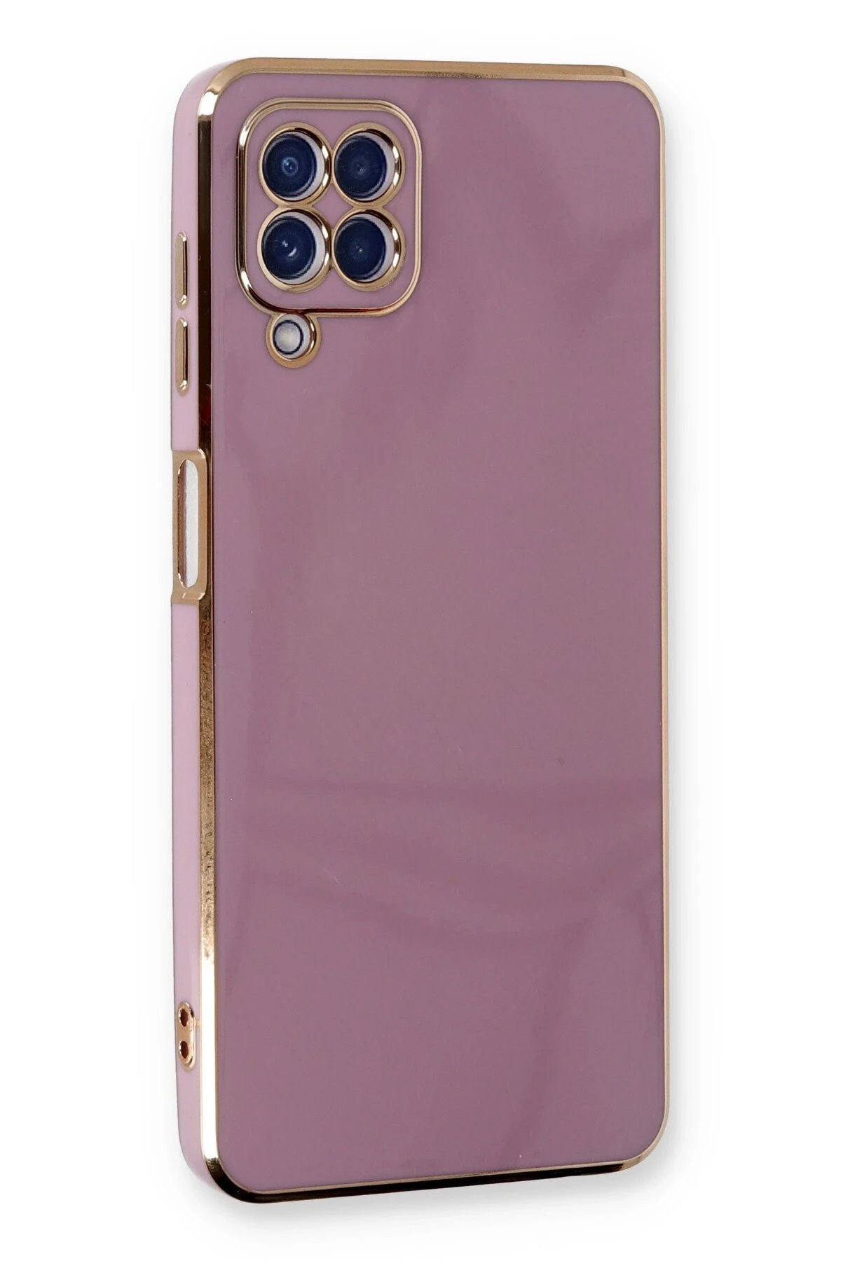 Newface Samsung Galaxy A22 Kılıf Volet Silikon - Mor