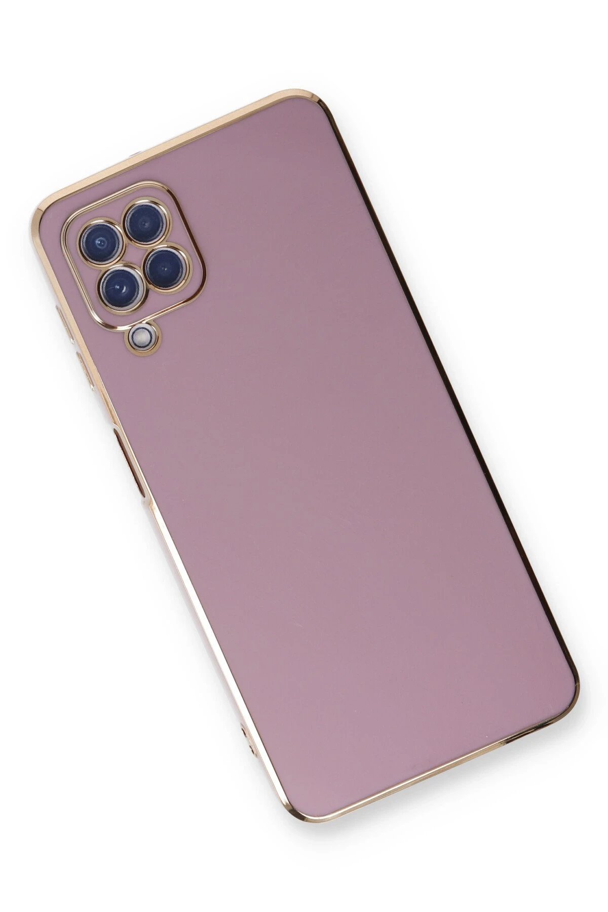 Newface Samsung Galaxy A22 Kılıf Volet Silikon - Mor