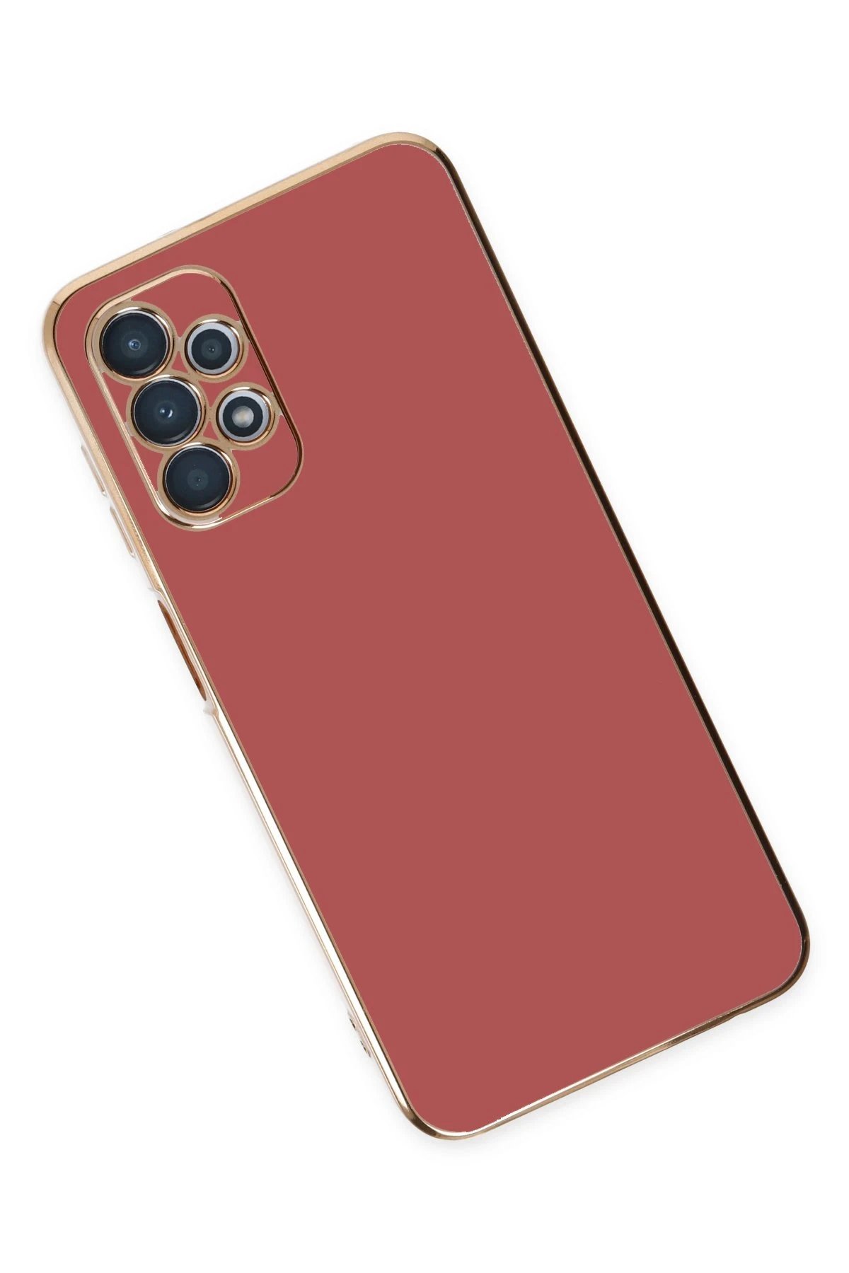 Newface Samsung Galaxy A13 4G Kılıf Volet Silikon - Kırmızı