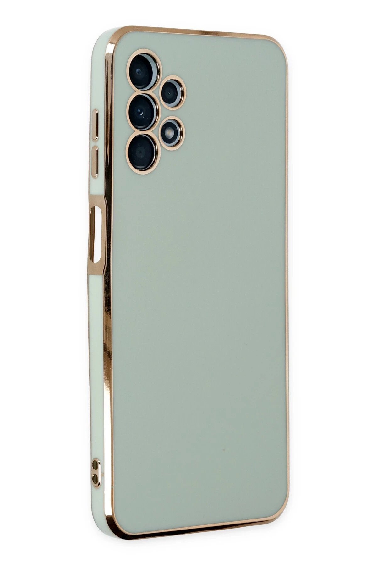 Newface Samsung Galaxy A13 4G Kılıf Volet Silikon - Açık Yeşil