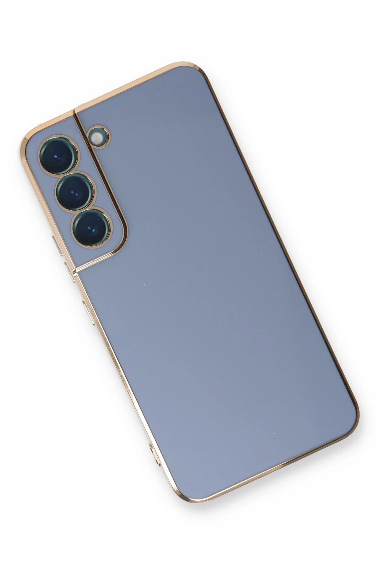 Newface Samsung Galaxy S21 FE Kılıf Volet Silikon - Mavi