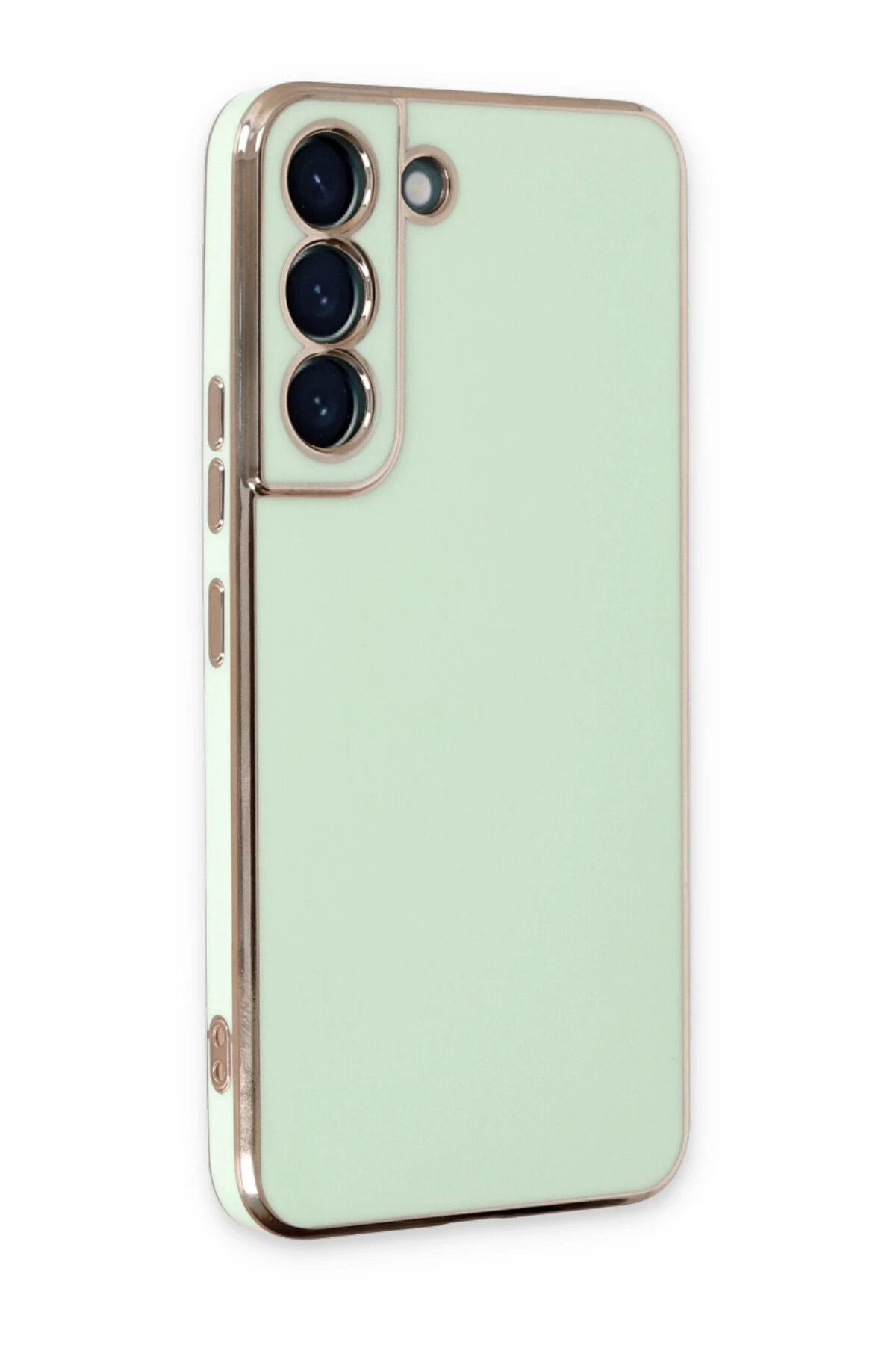 Newface Samsung Galaxy S22 Plus Kılıf Volet Silikon - Açık Yeşil