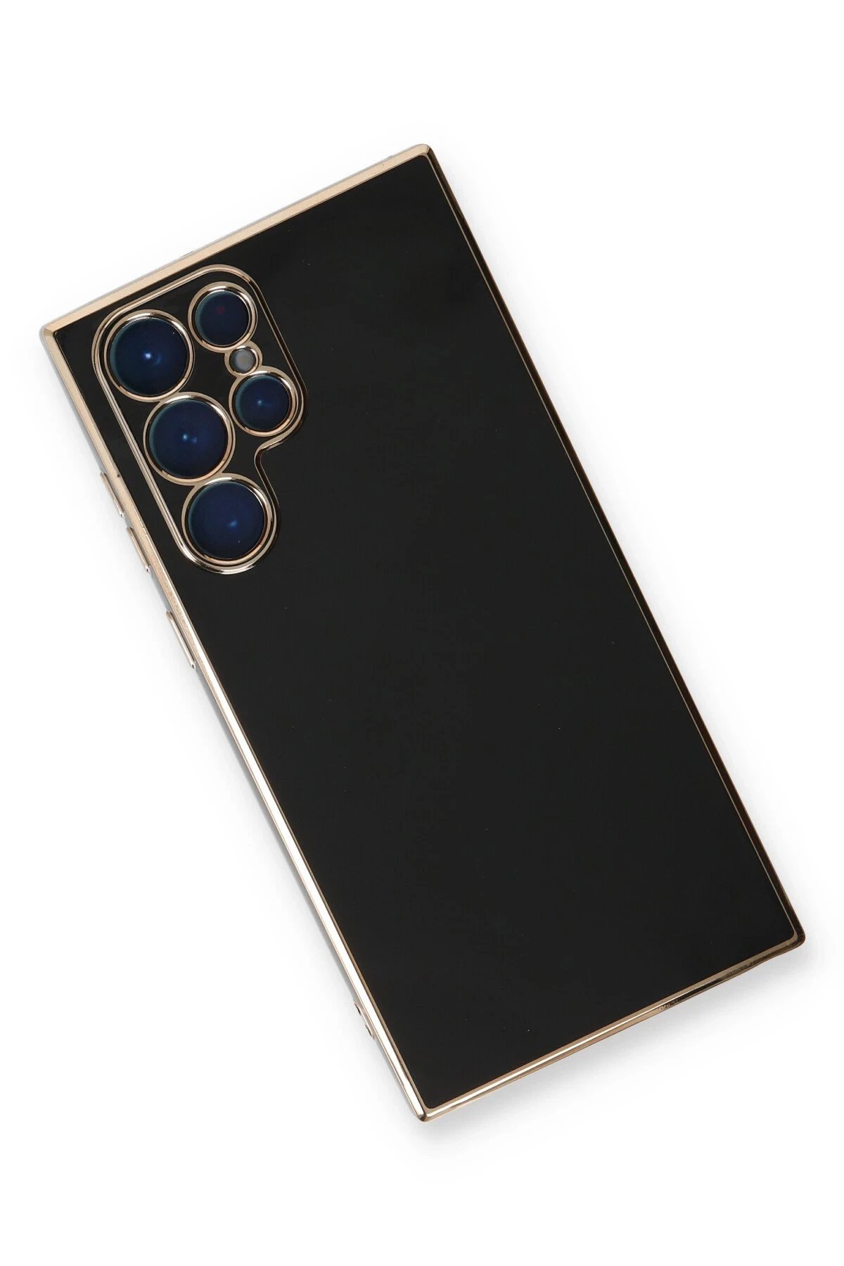 Newface Samsung Galaxy S22 Ultra Kılıf Volet Silikon - Siyah