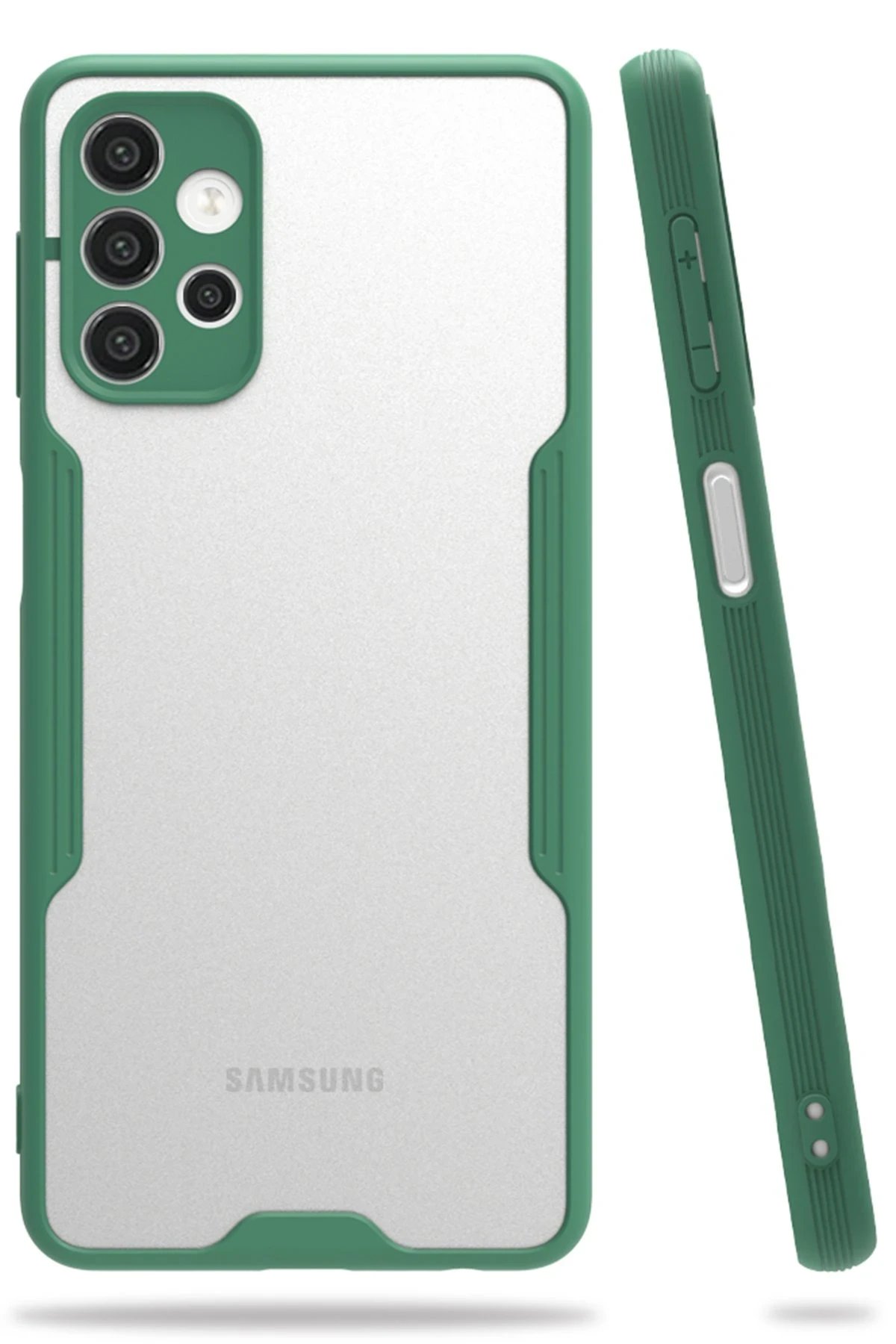 Newface Samsung Galaxy A72 Kılıf Platin Silikon - Yeşil