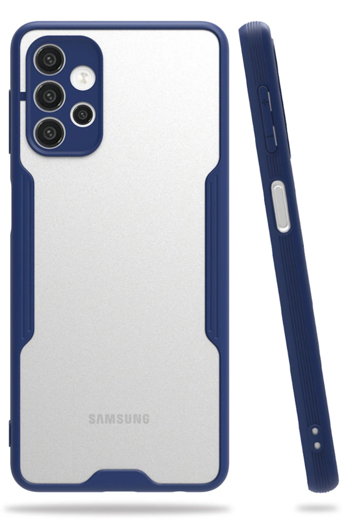 Newface Samsung Galaxy A72 Kılıf Platin Silikon - Lacivert