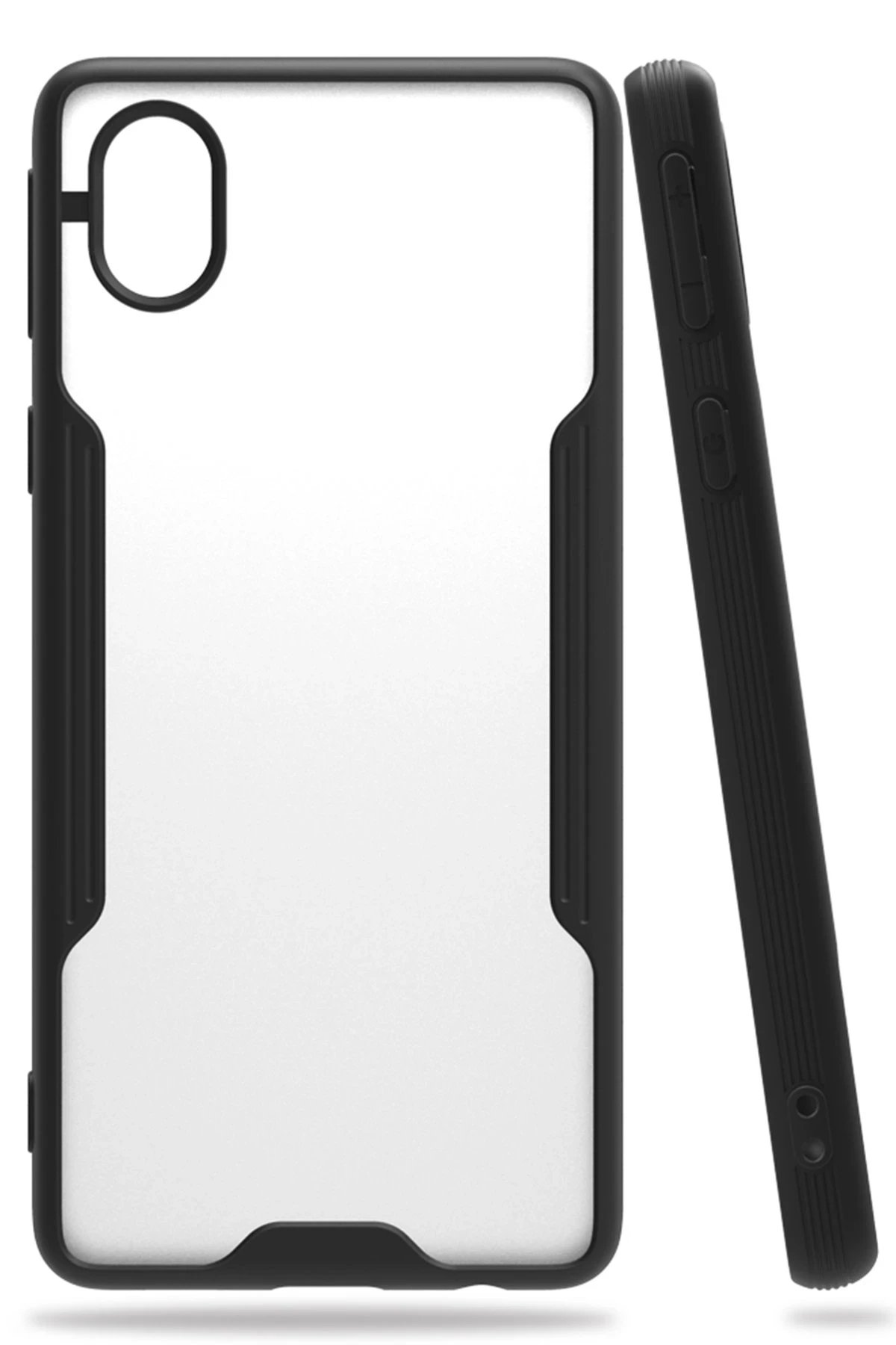 Newface Samsung Galaxy A01 Core Kılıf Platin Silikon - Siyah