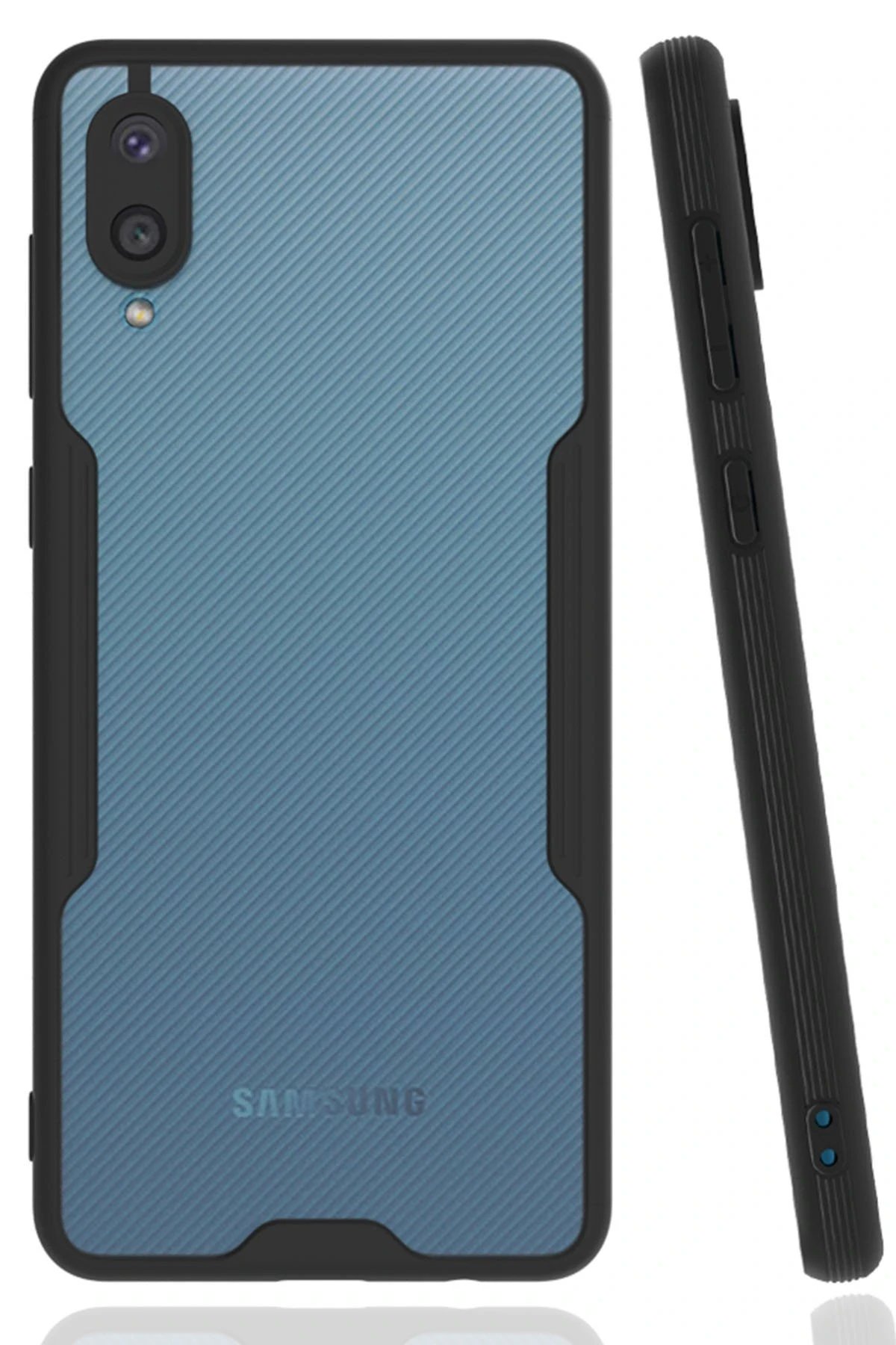 Newface Samsung Galaxy A02 Kılıf Platin Silikon - Siyah