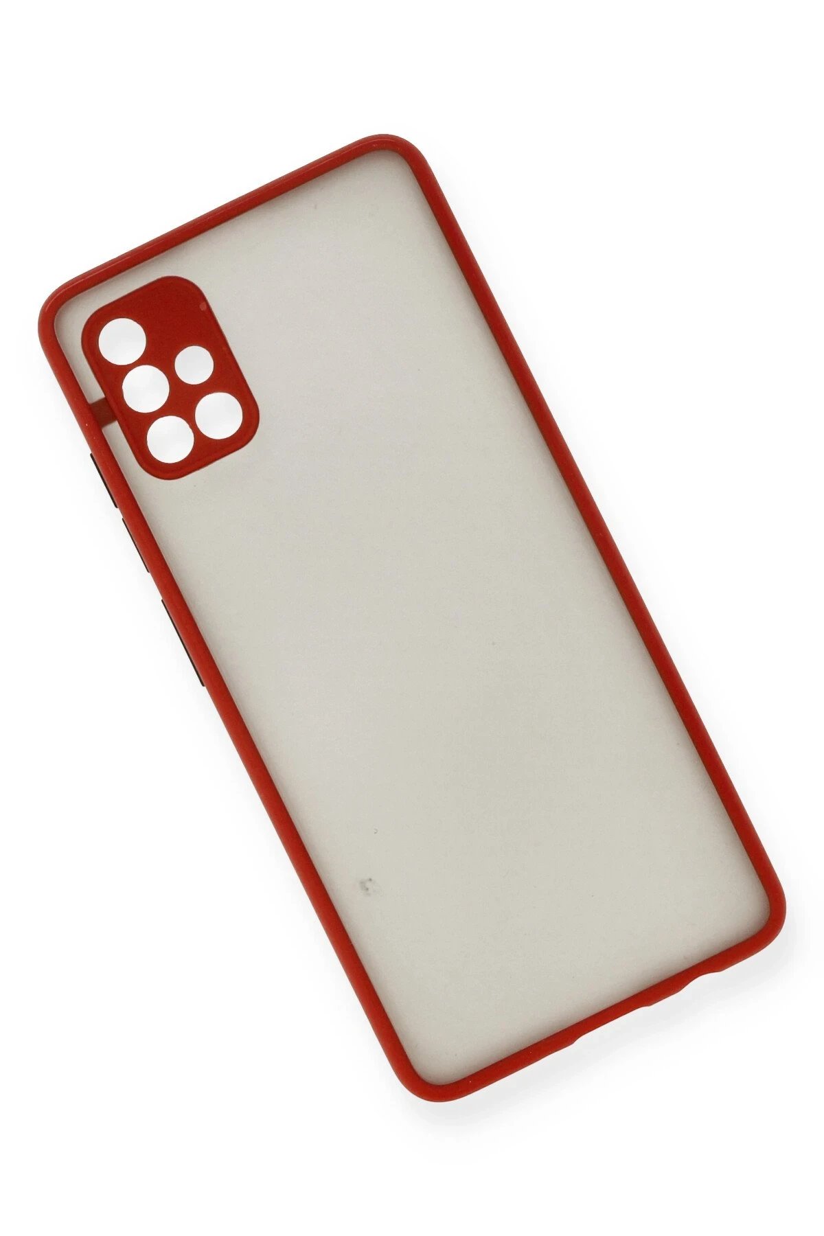 Newface Samsung Galaxy A51 Kılıf Montreal Silikon Kapak - Kırmızı