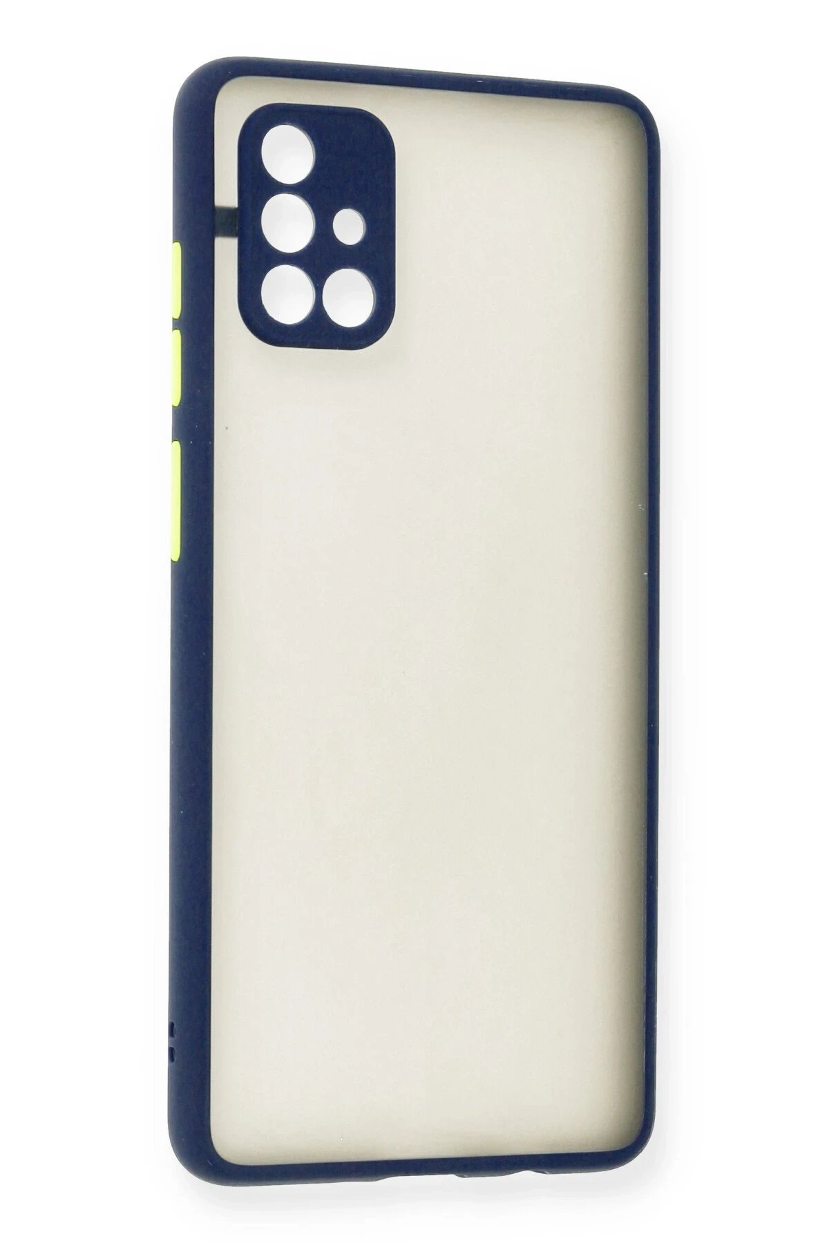 Newface Samsung Galaxy A71 Kılıf Montreal Silikon Kapak - Lacivert