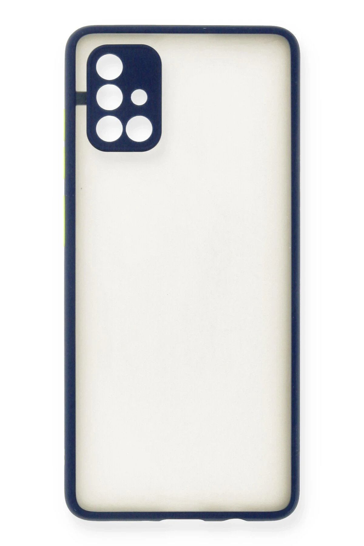 Newface Samsung Galaxy A71 Kılıf Montreal Silikon Kapak - Lacivert