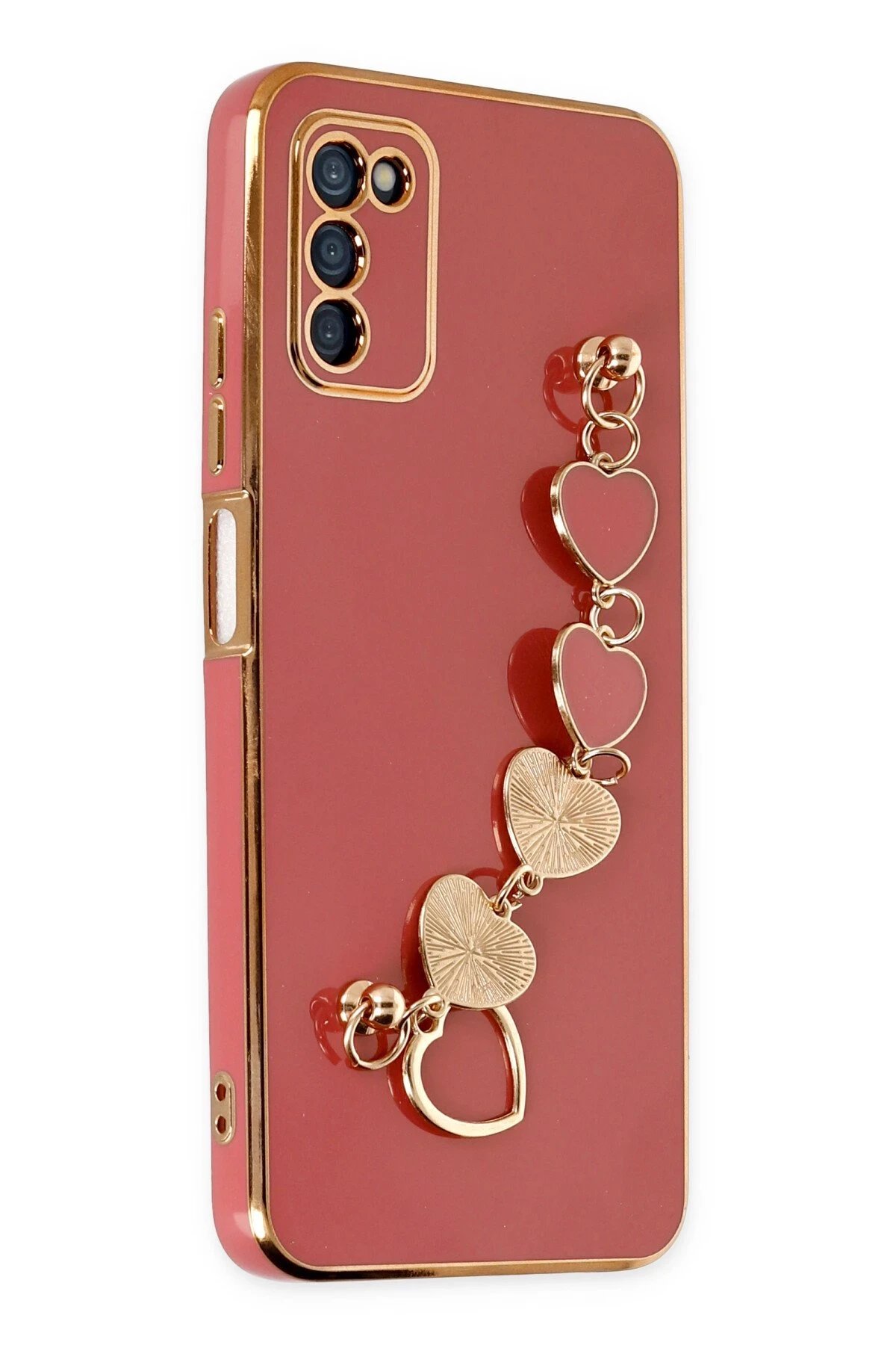 Newface Samsung Galaxy A03S Kılıf Esila Silikon - Kırmızı