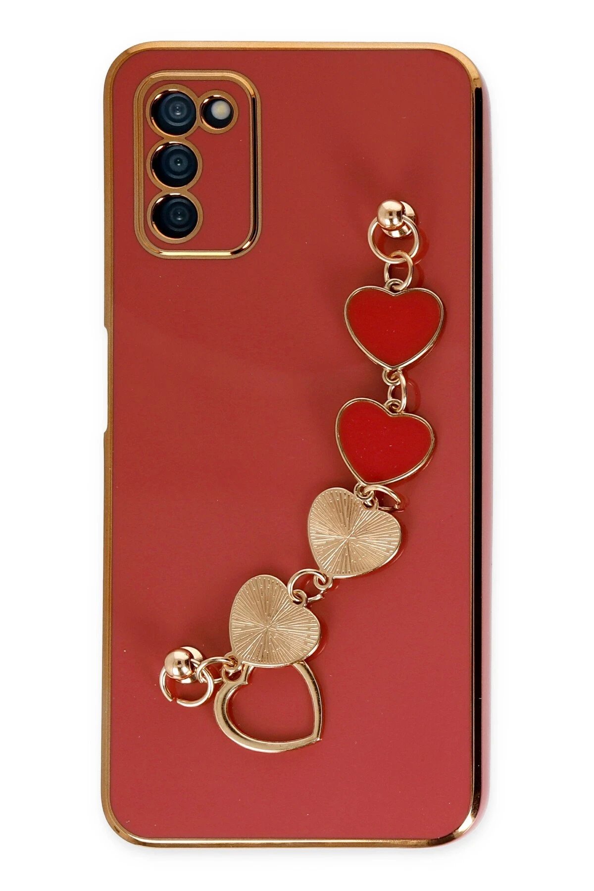 Newface Samsung Galaxy A03S Kılıf Esila Silikon - Kırmızı