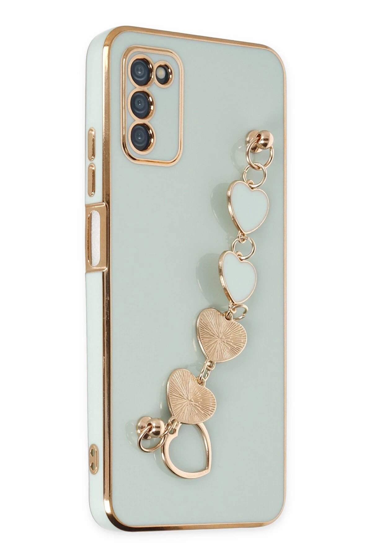 Newface Samsung Galaxy A03S Kılıf Esila Silikon - Su Yeşili