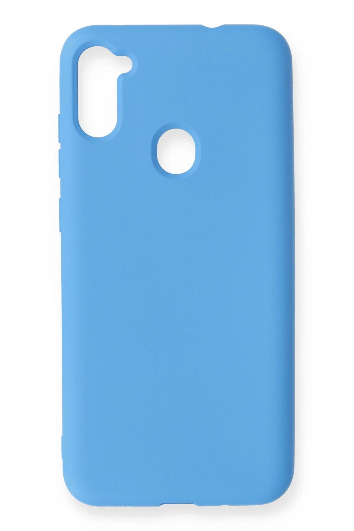 Newface Samsung Galaxy A11 Kılıf Nano içi Kadife Silikon - Mavi