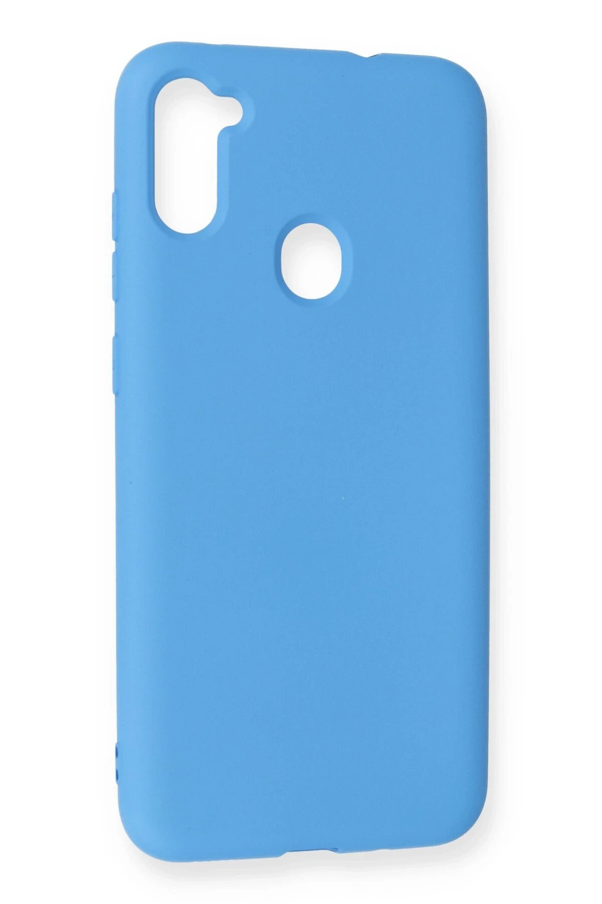 Newface Samsung Galaxy A11 Kılıf Nano içi Kadife Silikon - Mavi