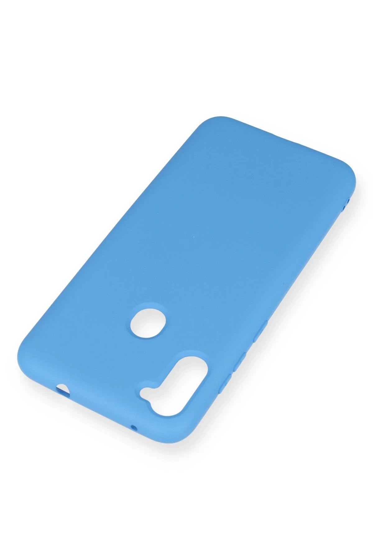 Newface Samsung Galaxy A11 Kılıf Nano içi Kadife Silikon - Mavi