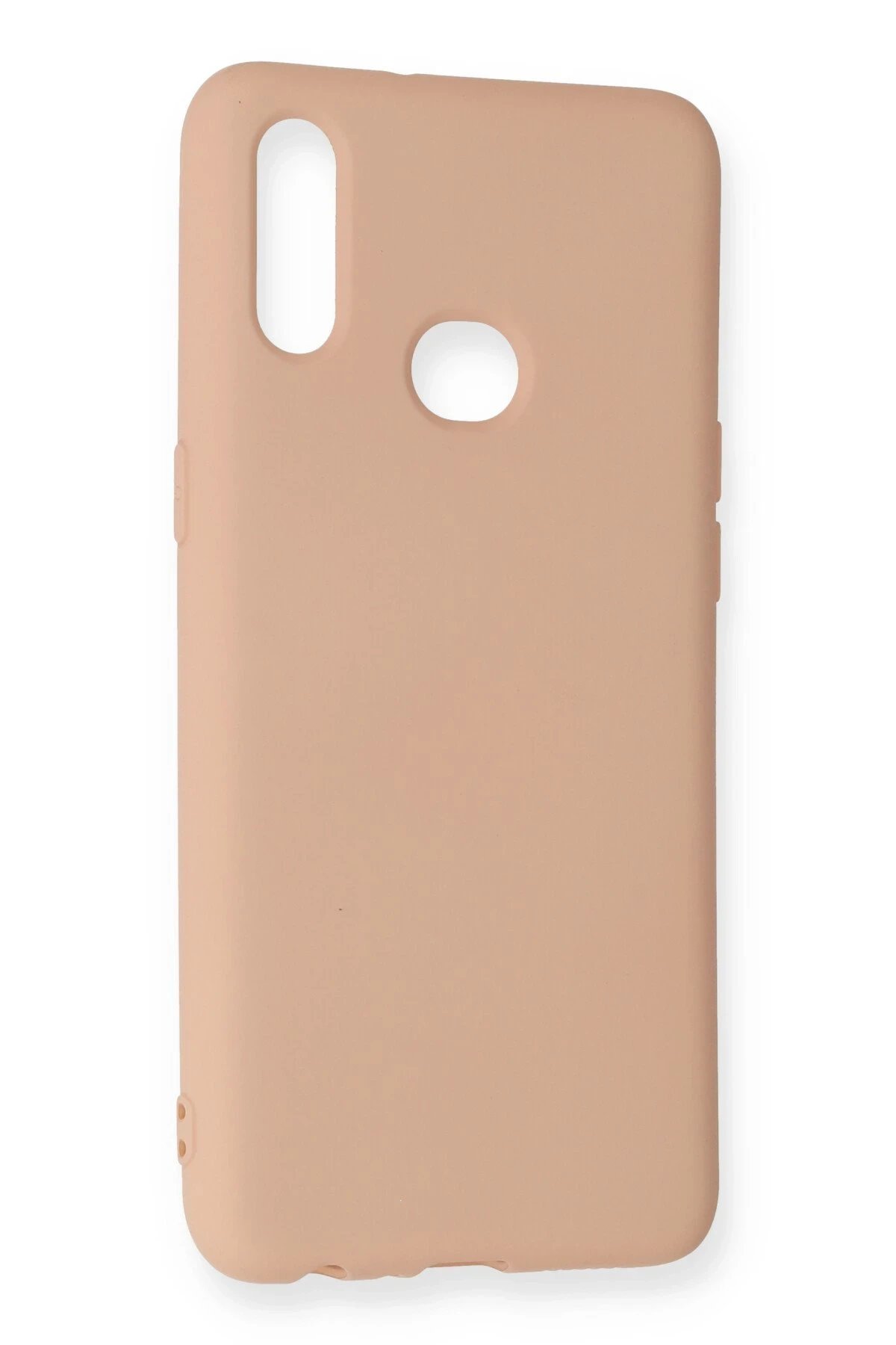 Newface Samsung Galaxy A10S Kılıf Nano içi Kadife Silikon - Pudra