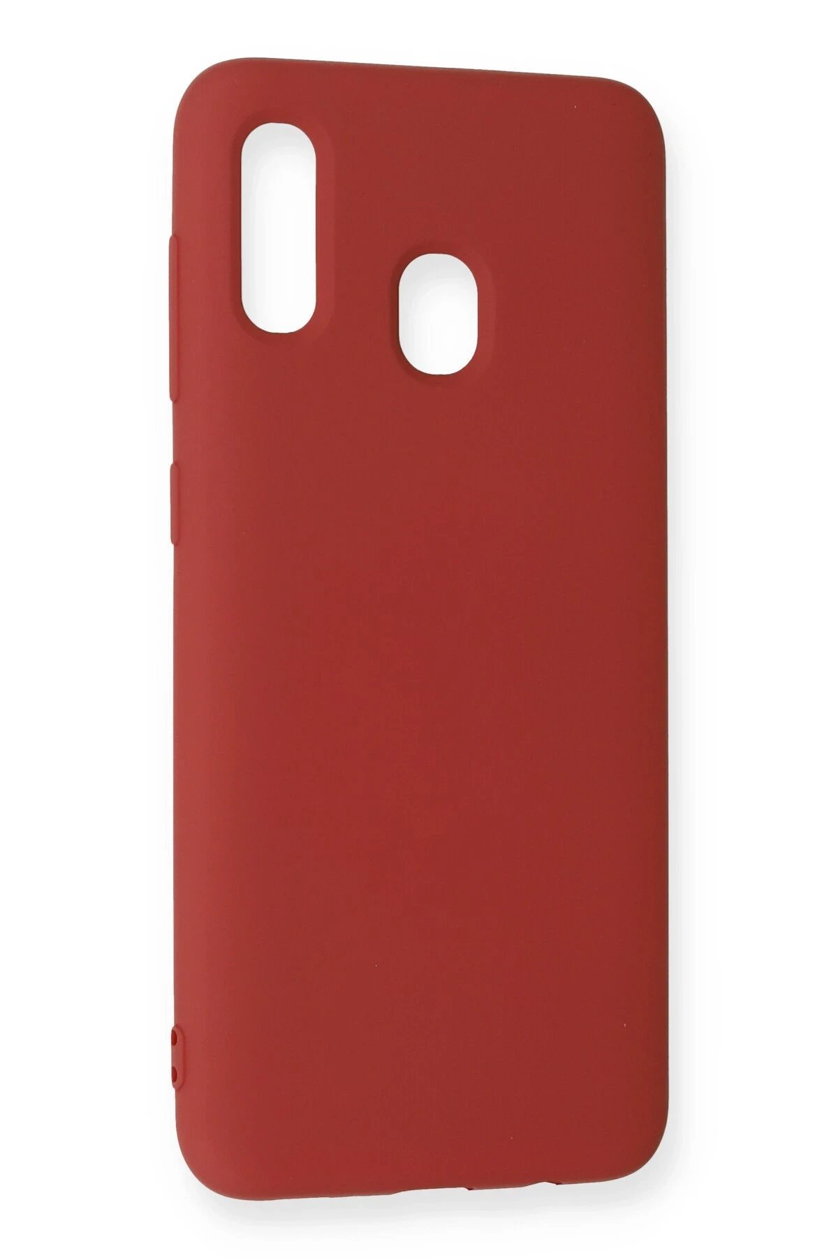 Newface Samsung Galaxy A20 Kılıf Nano içi Kadife Silikon - Kırmızı