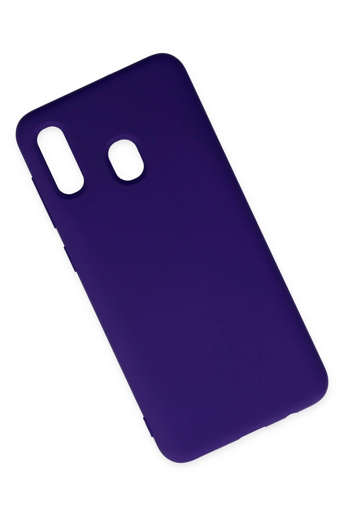 Newface Samsung Galaxy A20 Kılıf Nano içi Kadife Silikon - Mor