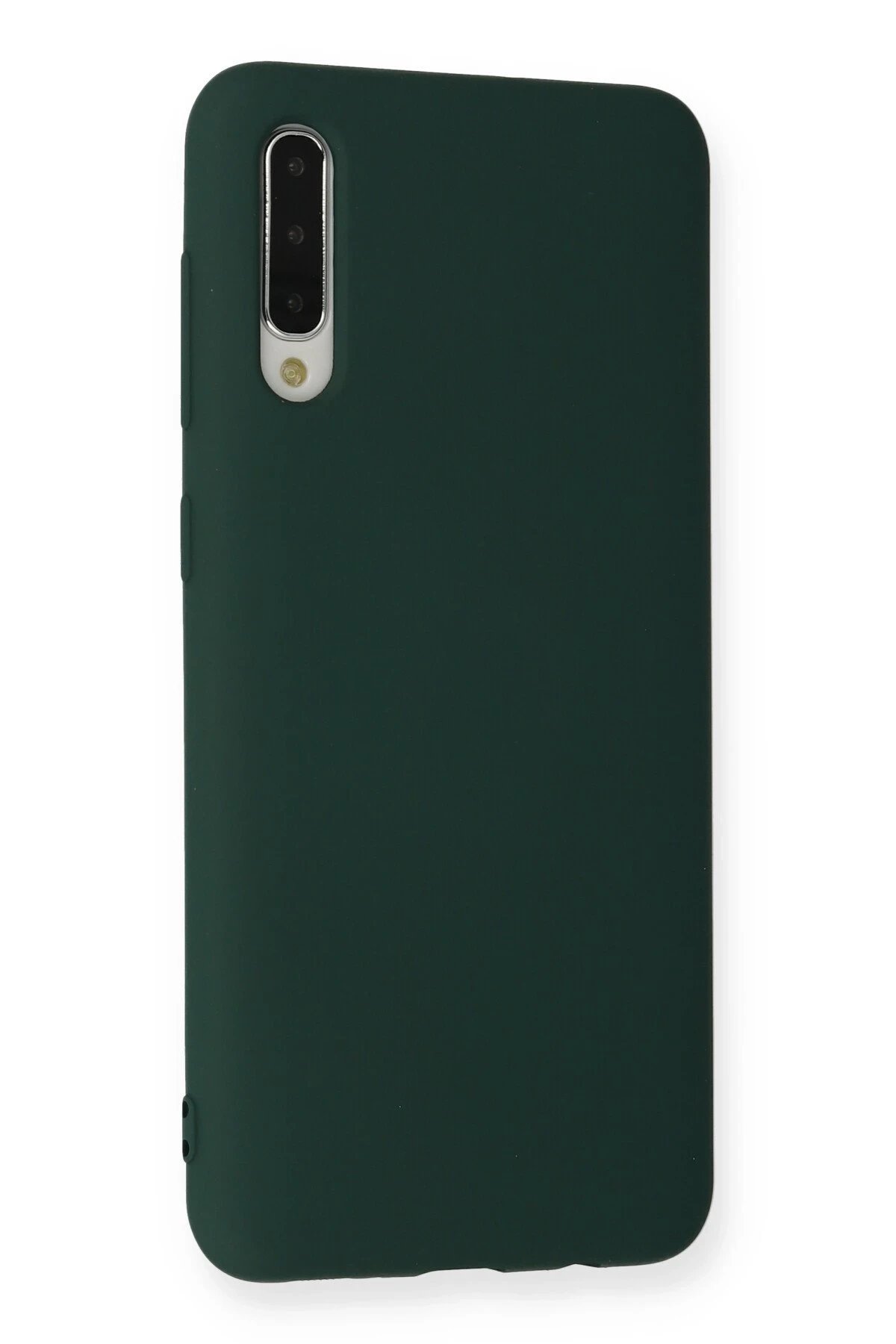 Newface Samsung Galaxy A30S Kılıf Nano içi Kadife Silikon - Koyu Yeşil