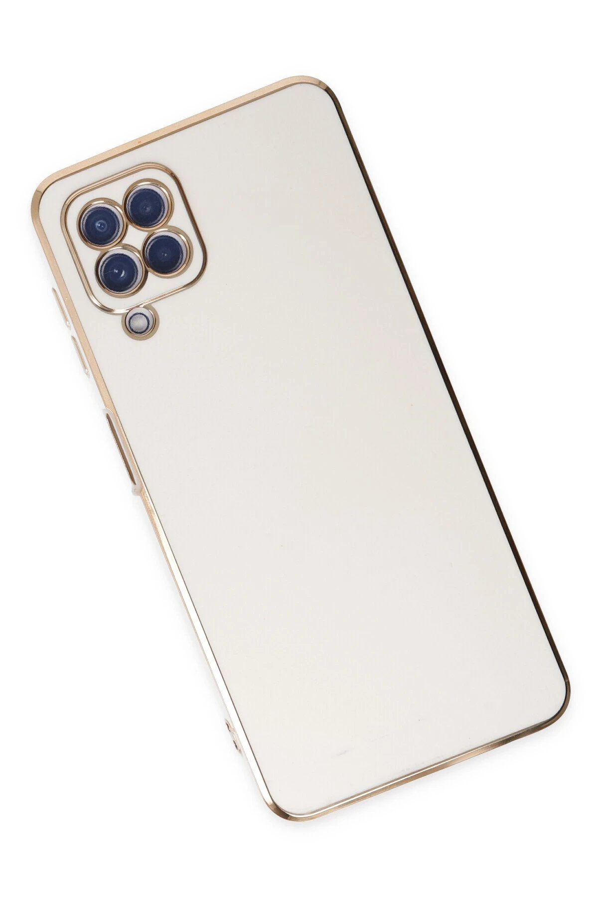 Newface Samsung Galaxy A12 Kılıf Volet Silikon - Beyaz