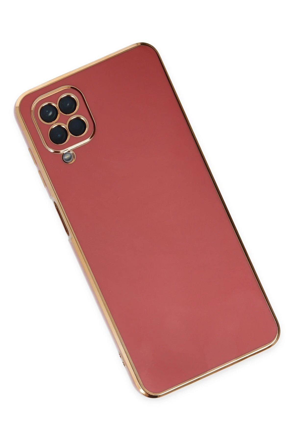 Newface Samsung Galaxy A12 Kılıf Volet Silikon - Kırmızı