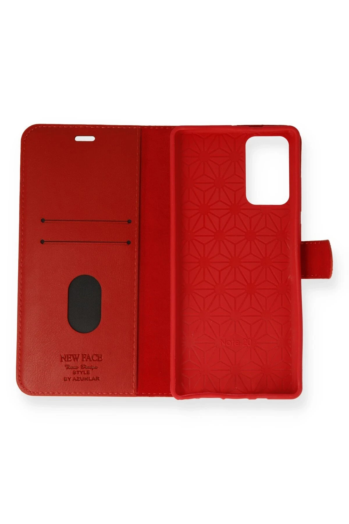 Newface Samsung Galaxy Note 20 Kılıf Trend S Plus Kapaklı Kılıf - Kırmızı