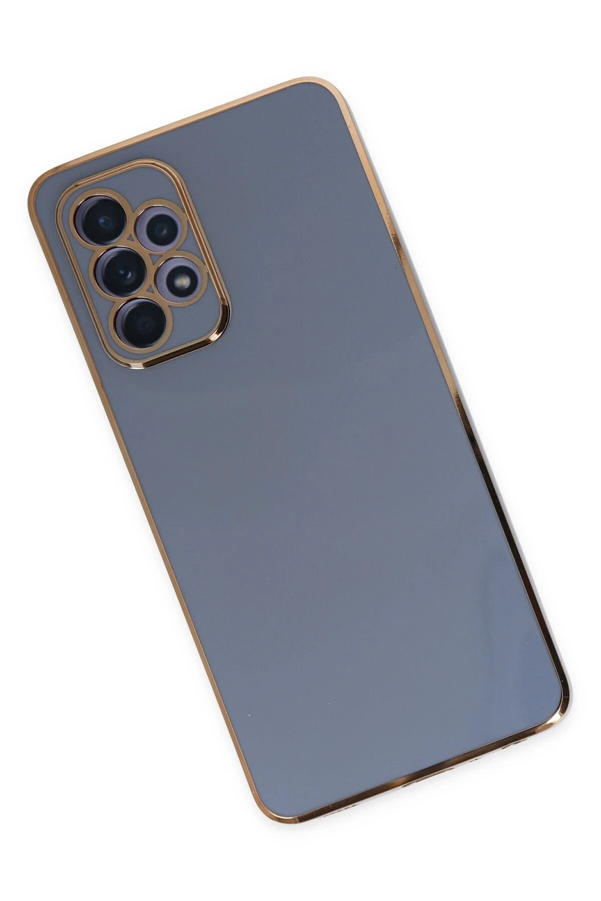 Newface Samsung Galaxy A52 Kılıf Volet Silikon - Mavi