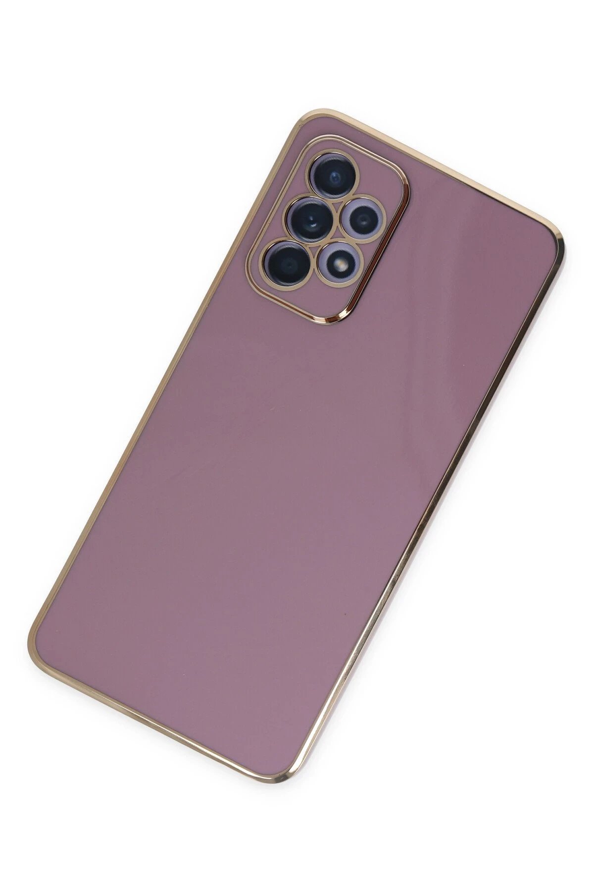 Newface Samsung Galaxy A52 Kılıf Volet Silikon - Mor