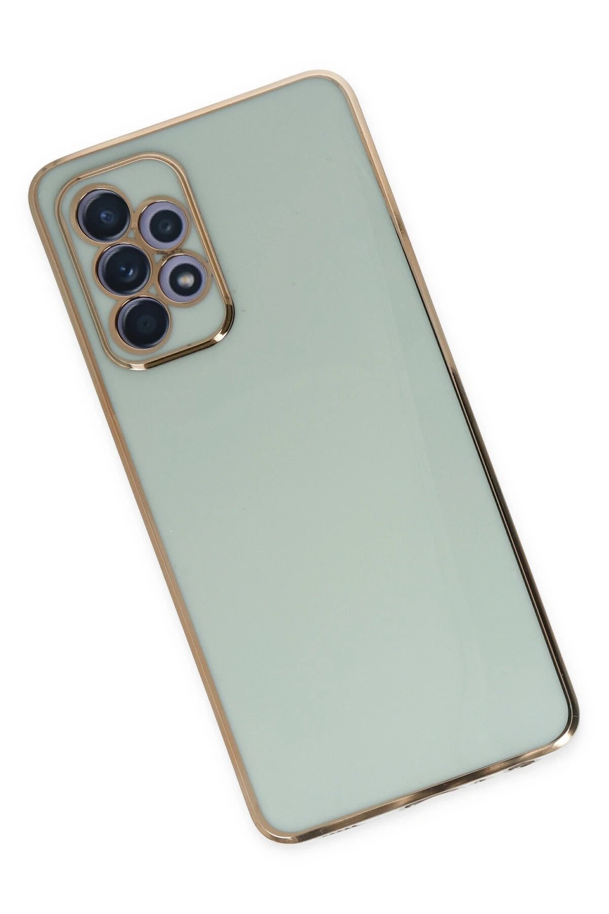 Newface Samsung Galaxy A52 Kılıf Volet Silikon - Açık Yeşil