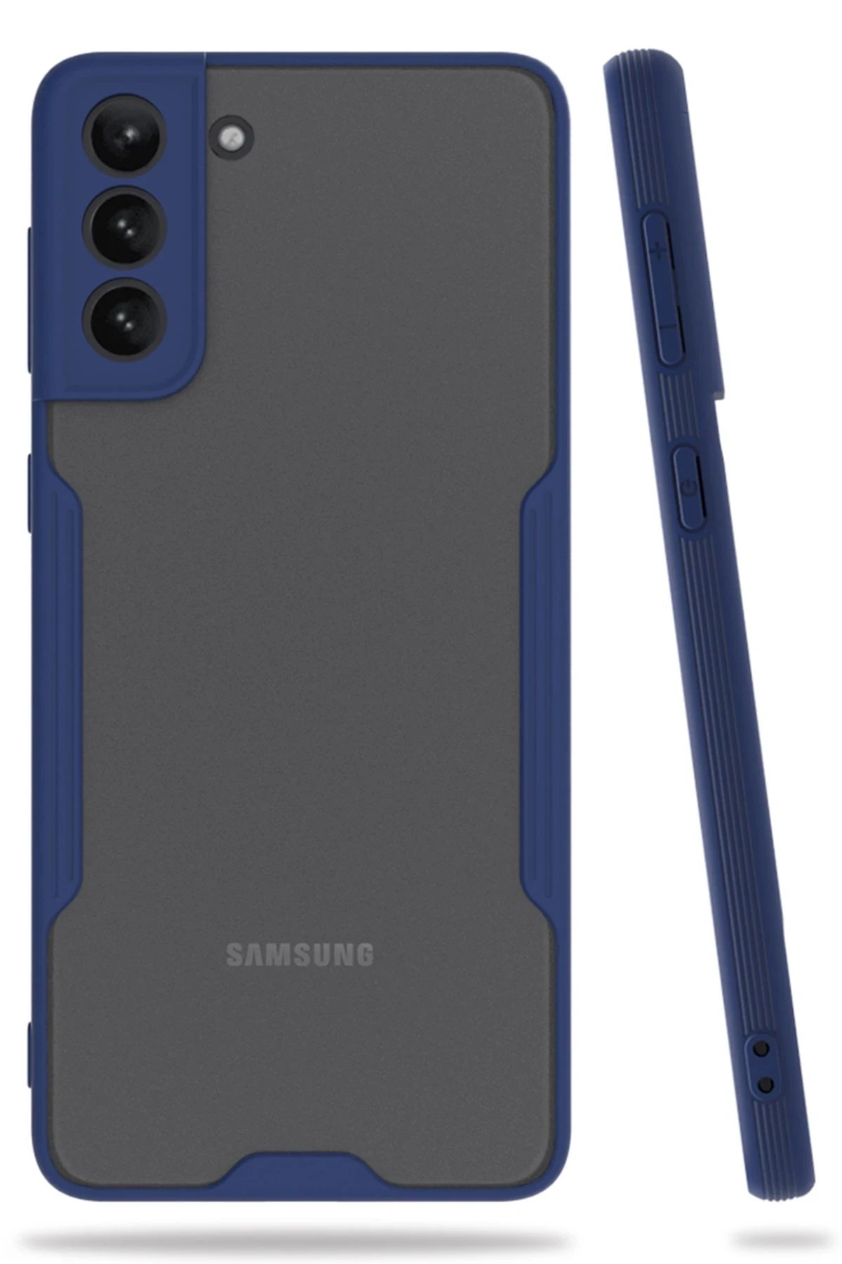 Newface Samsung Galaxy S21 Plus Kılıf Platin Silikon - Lacivert