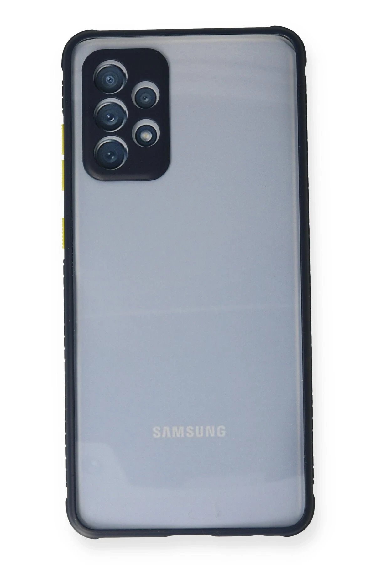 Newface Samsung Galaxy A72 Kılıf Miami Şeffaf Silikon - Lacivert