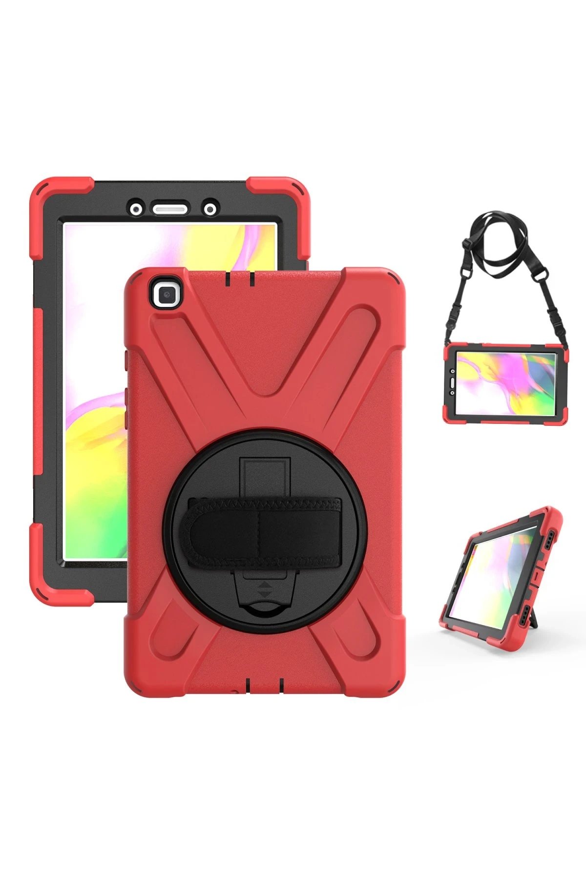 Newface Samsung Galaxy T290 Tab A 8 Kılıf Amazing Tablet Kapak - Kırmızı