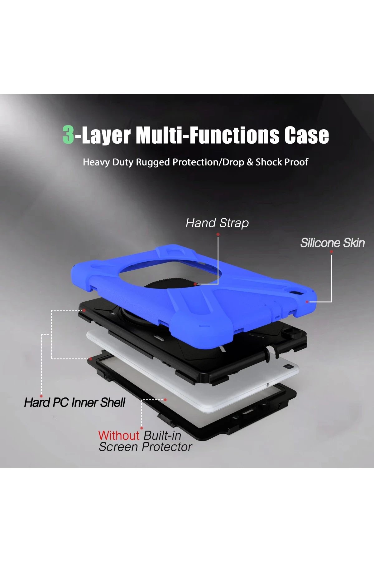 Newface Samsung Galaxy T290 Tab A 8 Kılıf Amazing Tablet Kapak - Mavi