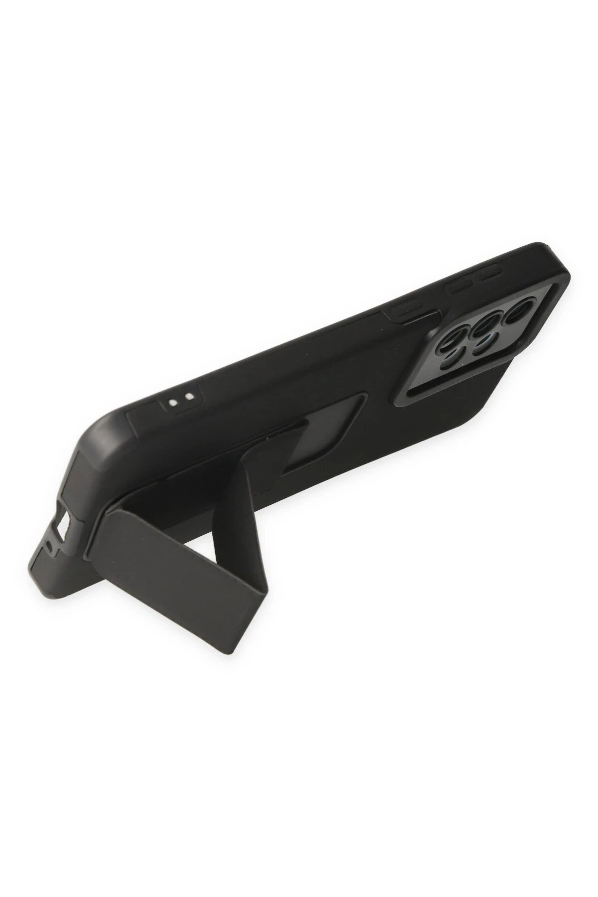 Newface Samsung Galaxy A33 5G Kılıf Mega Standlı Silikon - Siyah