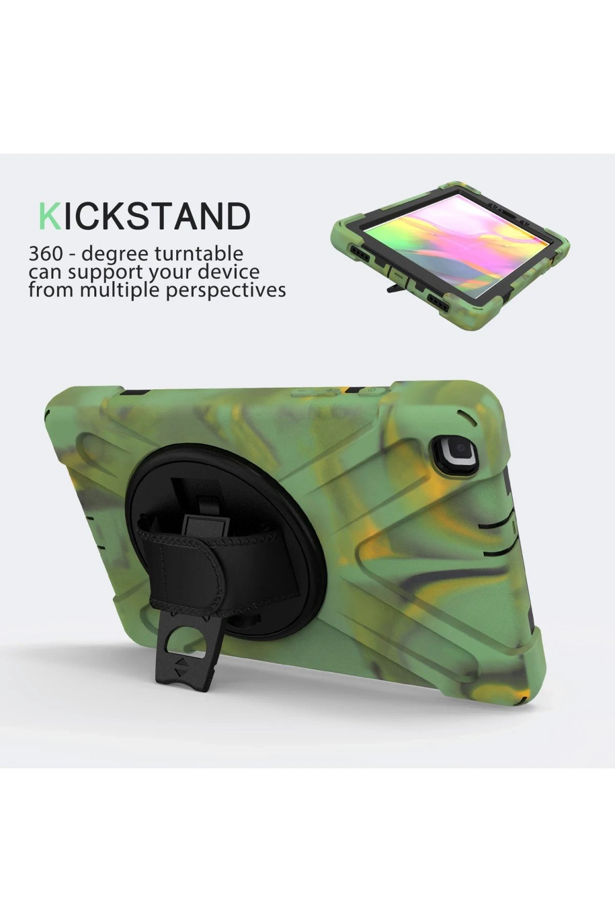 Newface Samsung Galaxy T290 Tab A 8 Kılıf Amazing Tablet Kapak - Kamuflaj