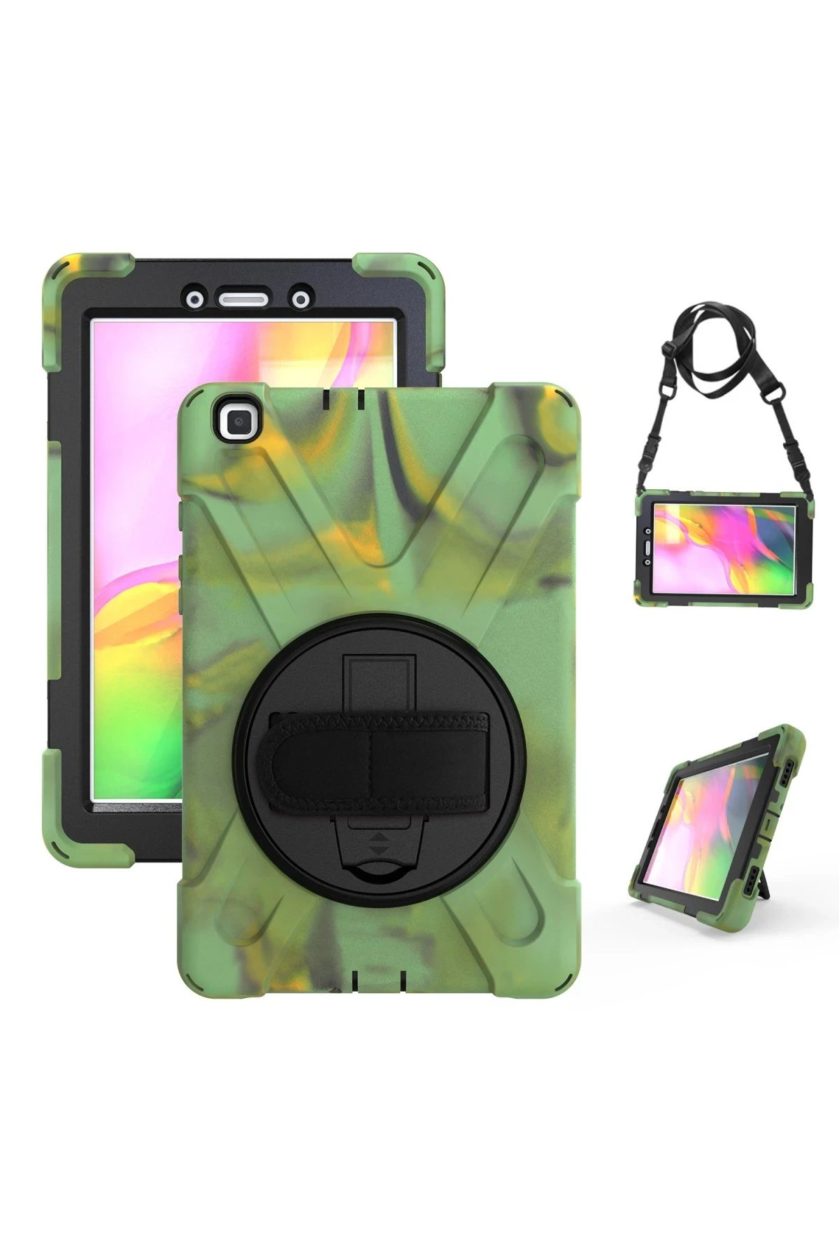 Newface Samsung Galaxy T290 Tab A 8 Kılıf Amazing Tablet Kapak - Kamuflaj