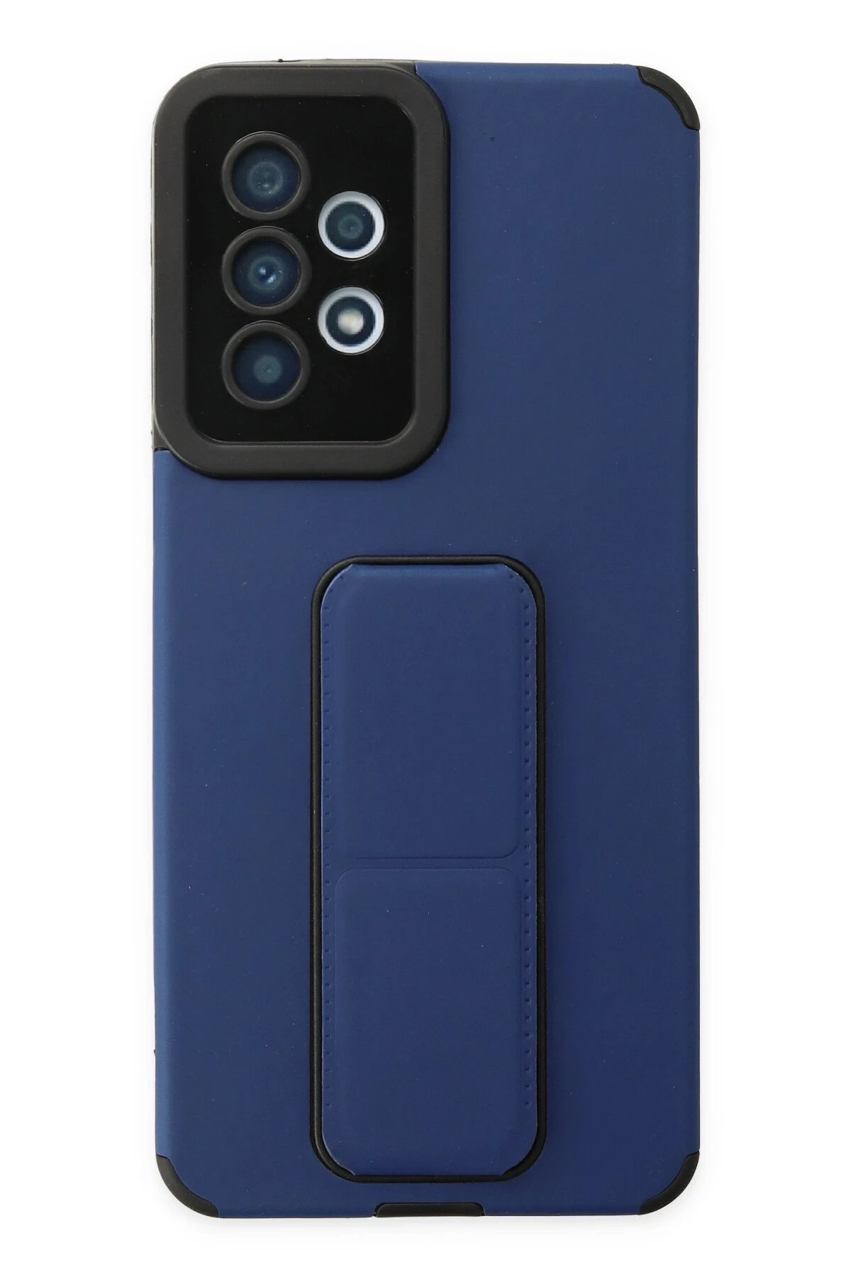 Newface Samsung Galaxy A33 5G Kılıf Mega Standlı Silikon - Mavi