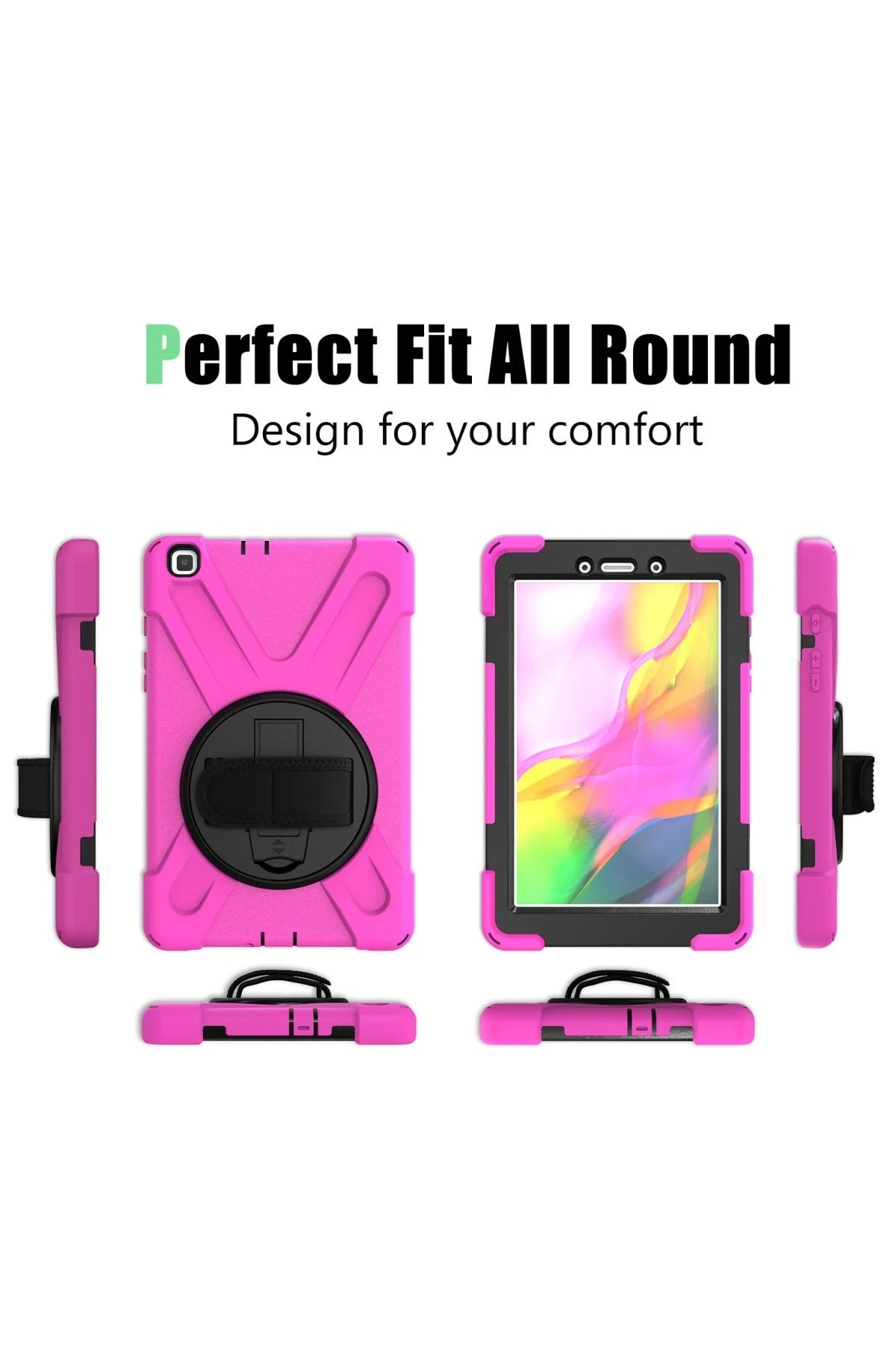 Newface Samsung Galaxy T290 Tab A 8 Kılıf Amazing Tablet Kapak - Pembe