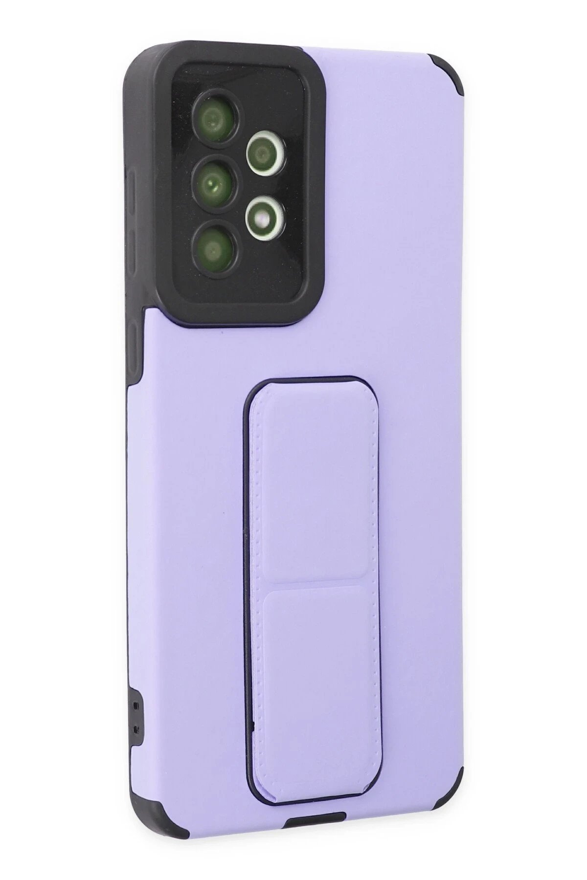 Newface Samsung Galaxy A33 5G Kılıf Mega Standlı Silikon - Lila