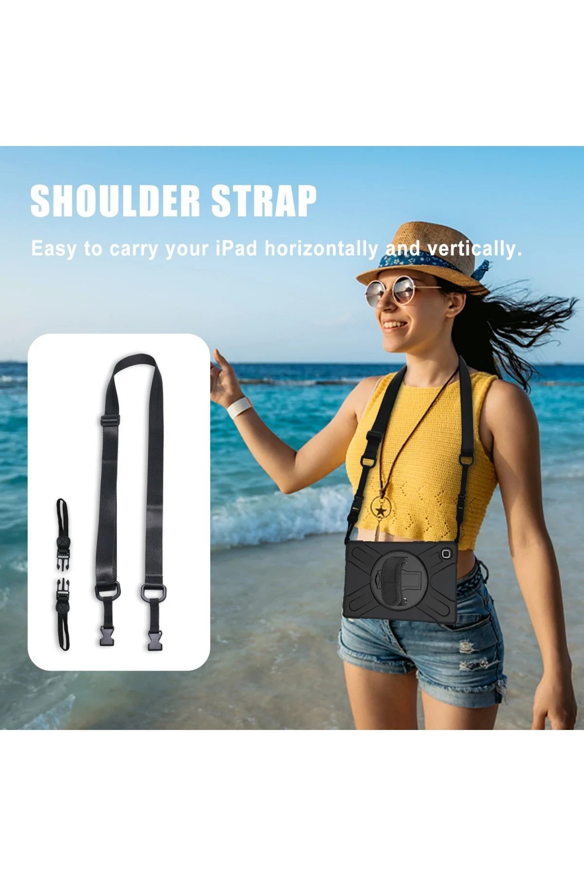 Newface Samsung Galaxy T500 Tab A7 10.4 Kılıf Amazing Tablet Kapak - Siyah