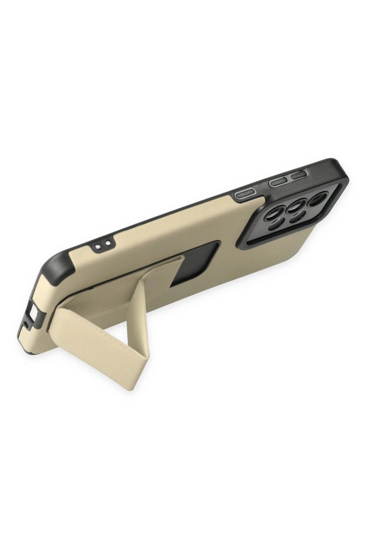 Newface Samsung Galaxy A33 5G Kılıf Mega Standlı Silikon - Gold