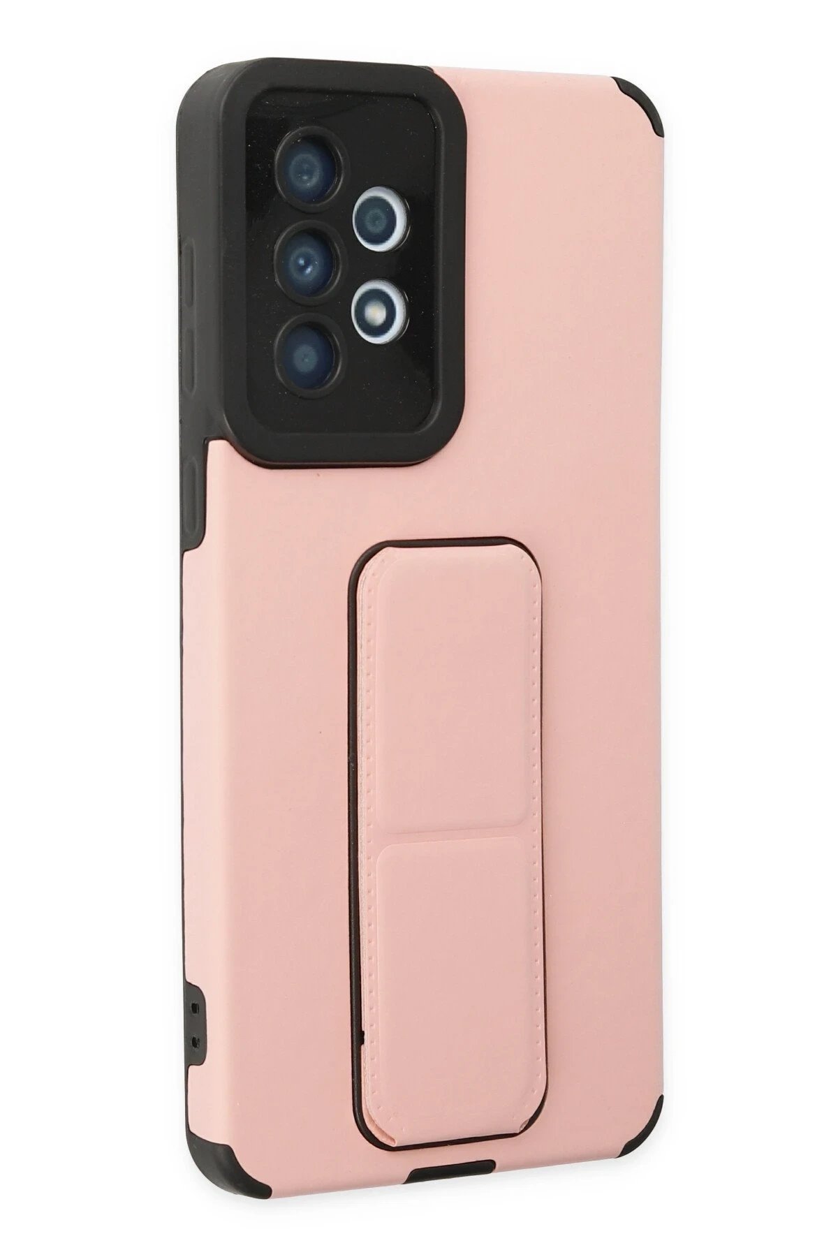 Newface Samsung Galaxy A33 5G Kılıf Mega Standlı Silikon - Pudra