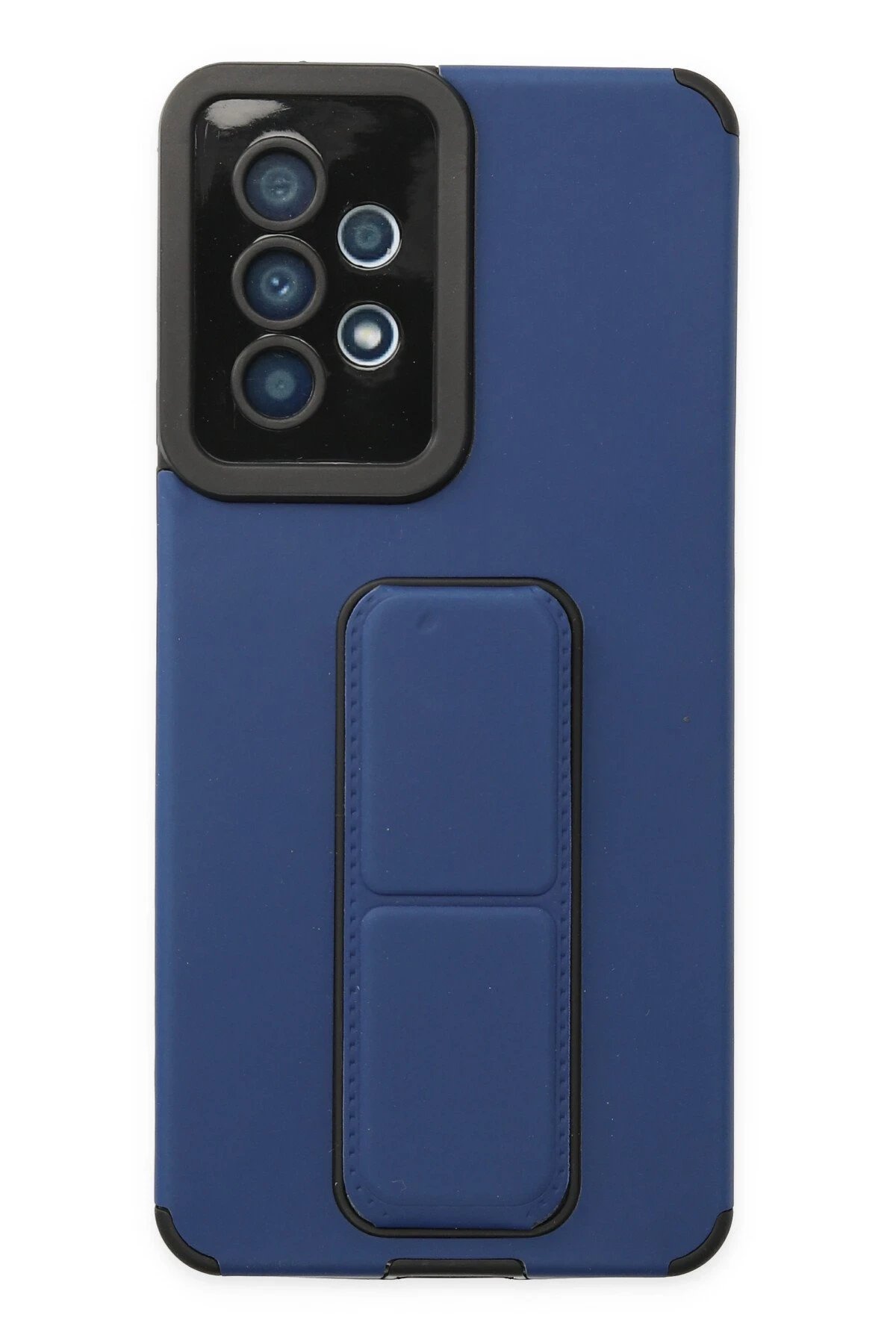 Newface Samsung Galaxy A53 5G Kılıf Mega Standlı Silikon - Mavi