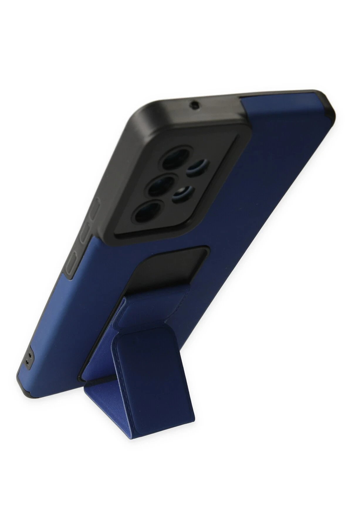 Newface Samsung Galaxy A53 5G Kılıf Mega Standlı Silikon - Mavi