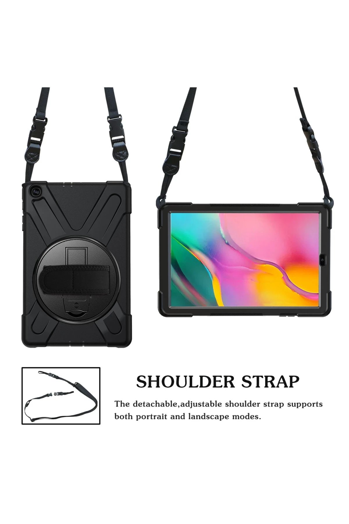 Newface Samsung Galaxy T510 Tab A 10.1 Kılıf Amazing Tablet Kapak - Siyah