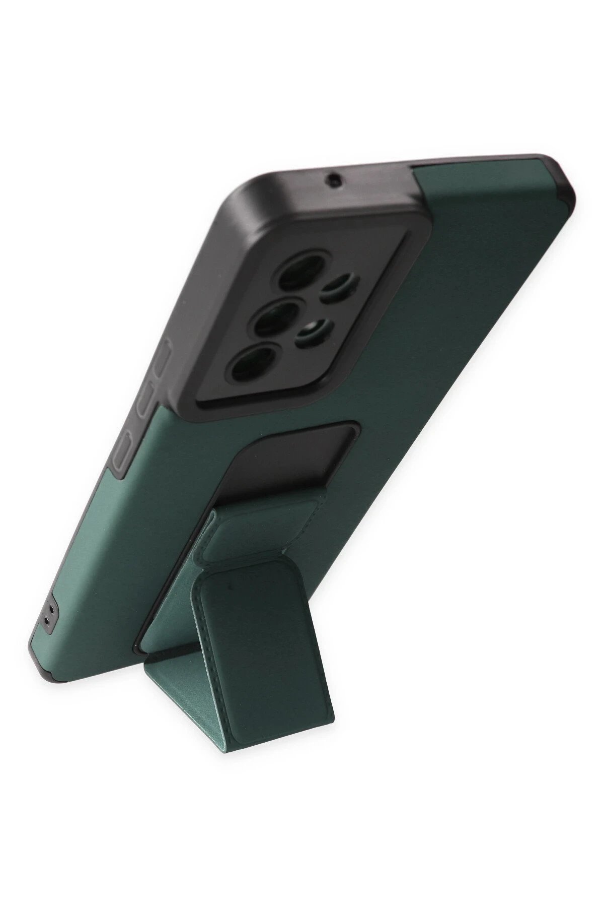 Newface Samsung Galaxy A53 5G Kılıf Mega Standlı Silikon - Yeşil