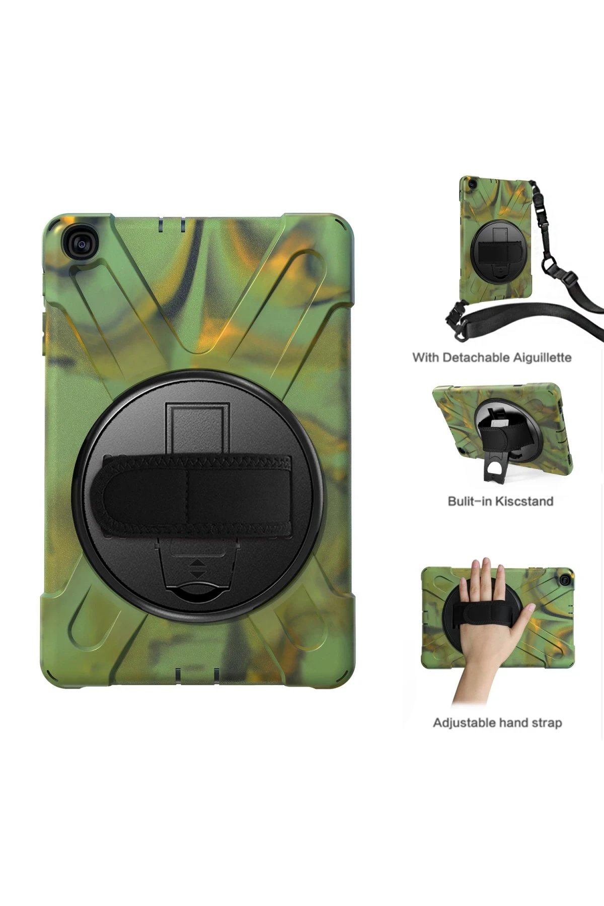 Newface Samsung Galaxy T510 Tab A 10.1 Kılıf Amazing Tablet Kapak - Kamuflaj